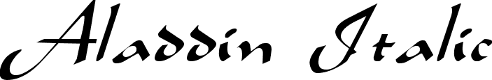 Aladdin Italic font - Aladdin_Italic.ttf