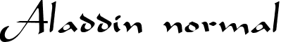 Aladdin normal font - Aladdin Regular.ttf