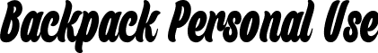 Backpack Personal Use font - Backpack_PersonalUse.ttf