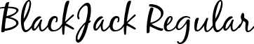 BlackJack Regular font - BLACKJAR.TTF