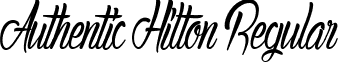 Authentic Hilton Regular font - Authentic Hilton.ttf