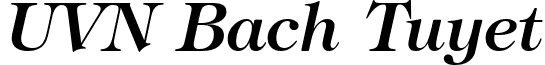 UVN Bach Tuyet font - unicode.publish.UVNBachTuyet_BI.TTF