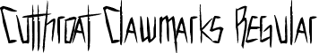 Cutthroat Clawmarks Regular font - CutthroatClawmarks.otf