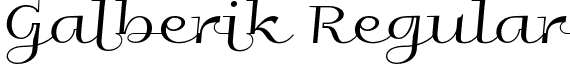 Galberik Regular font - Galberik.otf