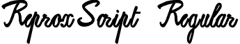 ReproxScript Regular font - ReproxScript.ttf