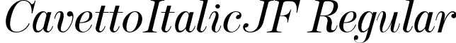 CavettoItalicJF Regular font - design.jasonwalcott.Cavetto Italic JF.ttf