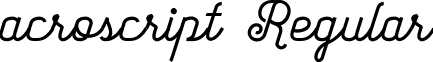 acroscript Regular font - acrotype fixed.ttf