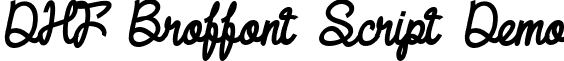 DHF Broffont Script Demo font - DHF Broffont Script Italic.ttf