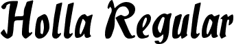 Holla Regular font - HollaScript.ttf