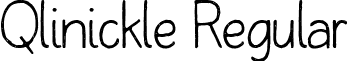 Qlinickle Regular font - Qlinickle free.otf