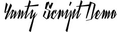 Yanty Script Demo font - YantyScript_Demo.ttf