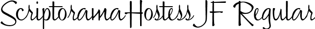 ScriptoramaHostessJF Regular font - design.jasonwalcott.Scriptorama Hostess JF.ttf