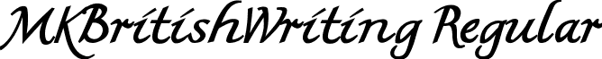 MKBritishWriting Regular font - MKBritishWriting.ttf