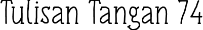 Tulisan Tangan 74 font - Tulisan Tangan 74 Regular.otf