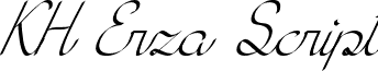 KH Erza Script font - KH Erza Script Italic.otf