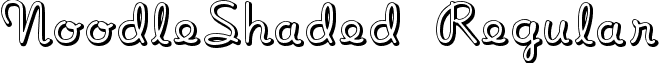 NoodleShaded Regular font - nooshade.ttf