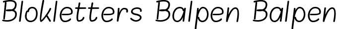 Blokletters Balpen Balpen font - Blokletters-Balpen.ttf