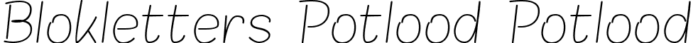 Blokletters Potlood Potlood font - Blokletters-Potlood.ttf