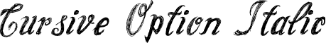 Cursive Option Italic font - Cursive Option.ttf