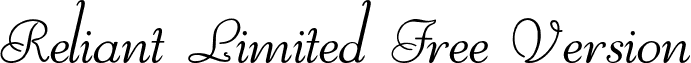 Reliant Limited Free Version font - Reliant Limited Free Version.otf