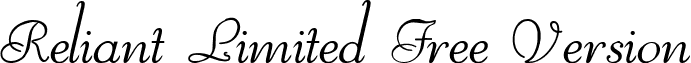 Reliant Limited Free Version font - Reliant Limited Free Version.ttf