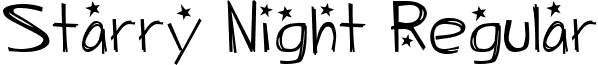Starry Night Regular font - Starn___.ttf