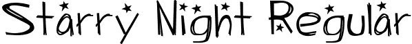 Starry Night Regular font - starrynight.ttf