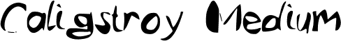 Caligstroy Medium font - Caligstroy.ttf