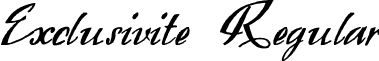 Exclusivite Regular font - Exclusivite.ttf