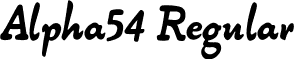 Alpha54 Regular font - Alpha54.ttf