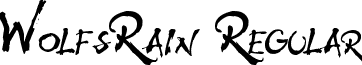 WolfsRain Regular font - WolfsRain.ttf