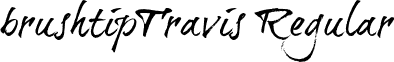 brushtipTravis Regular font - BTTTRIAL.otf