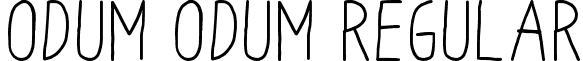 Odum Odum Regular font - Odum Odum.ttf