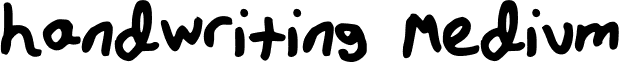 handwriting Medium font - handwriting.ttf