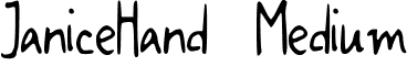 JaniceHand Medium font - JaniceHand.ttf