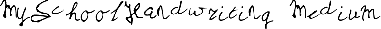 MySchoolHandwriting Medium font - MySchoolHandwriting.ttf