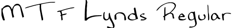 MTF Lynds Regular font - MTF Lynds.ttf