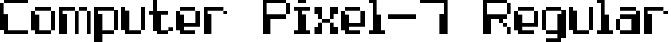 Computer Pixel-7 Regular font - computer_pixel-7.ttf