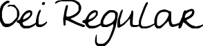 Oei Regular font - Oei.ttf