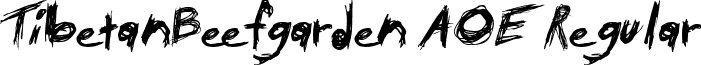 TibetanBeefgarden AOE Regular font - TibetBeeAOE.ttf