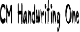 CM Handwriting One font - CMHanOneSupCon.ttf