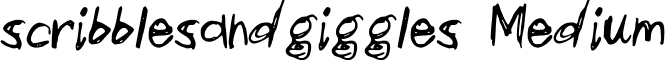 scribblesandgiggles Medium font - Scribbles & Giggles.ttf