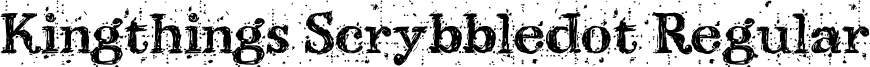 Kingthings Scrybbledot Regular font - Kingthings Scrybbledot.ttf