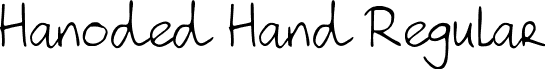 Hanoded Hand Regular font - Hanoded Hand.ttf