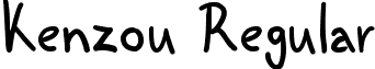 Kenzou Regular font - Kenzou_hand_01.ttf