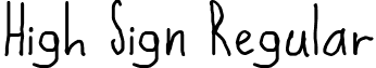 High Sign Regular font - hisign.ttf