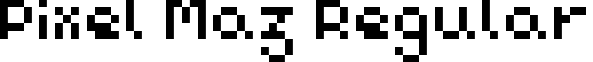 Pixel Maz Regular font - pixel_maz.ttf