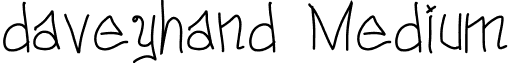 daveyhand Medium font - DaveyHand.ttf