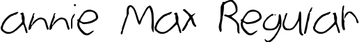 annie Max Regular font - annie Max.ttf