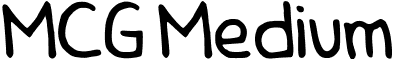 MCG Medium font - MCG.ttf